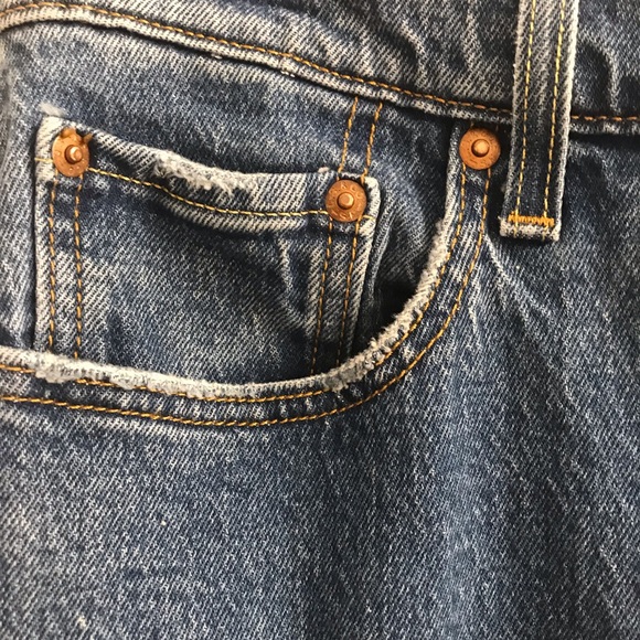 LEVI’S Premium Denim 510 S High Rise Raw Hem Medium Wash Straight Leg Je… - Picture 4 of 14